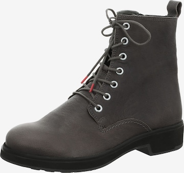 THINK! Lace-Up Ankle Boots in Grey: front