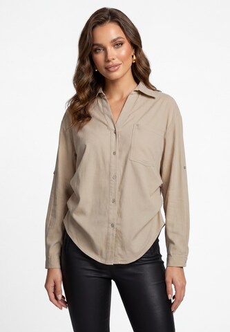 faina - Blusa em bege: frente