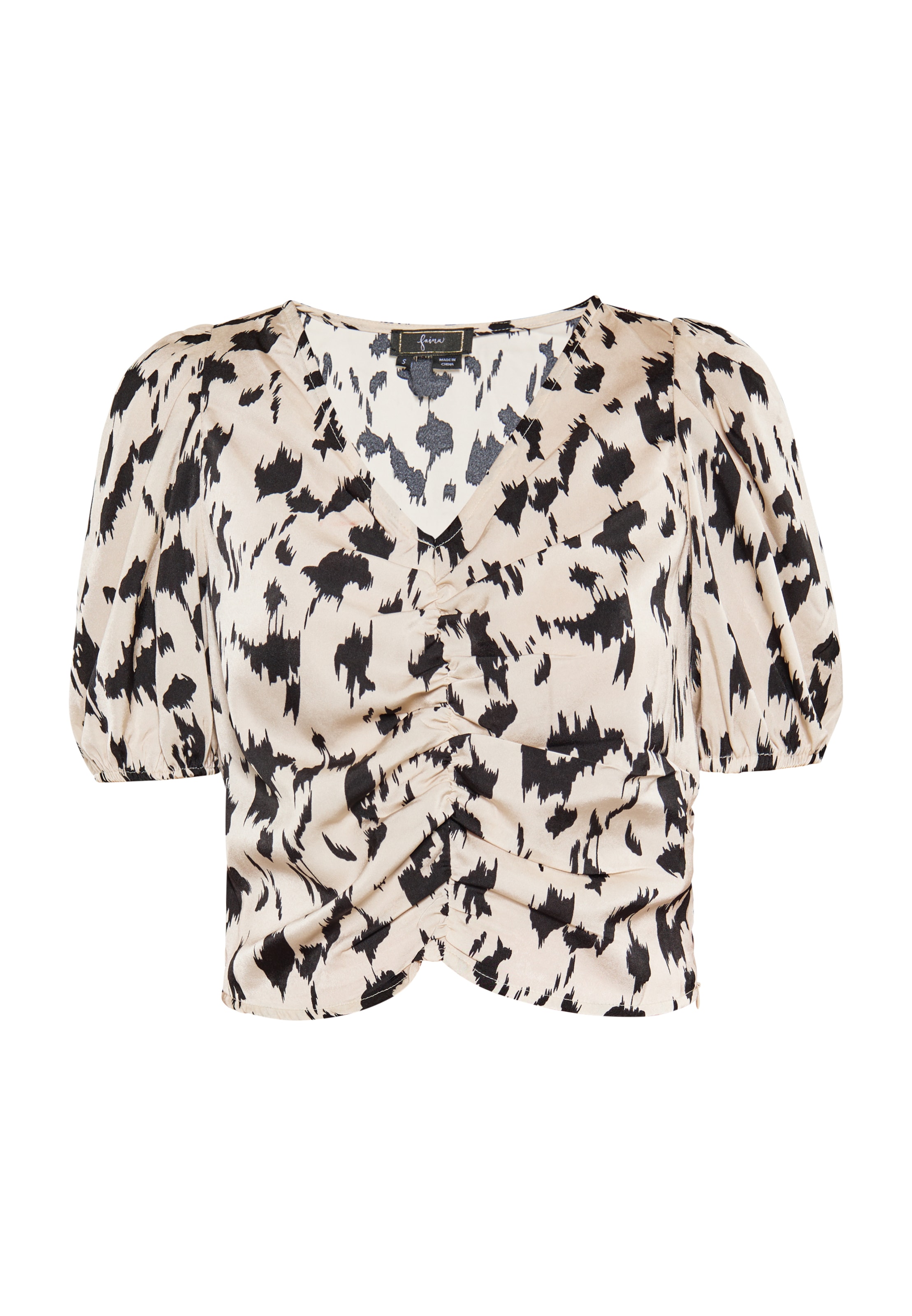 faina Bluse in Beige: Vorderseite