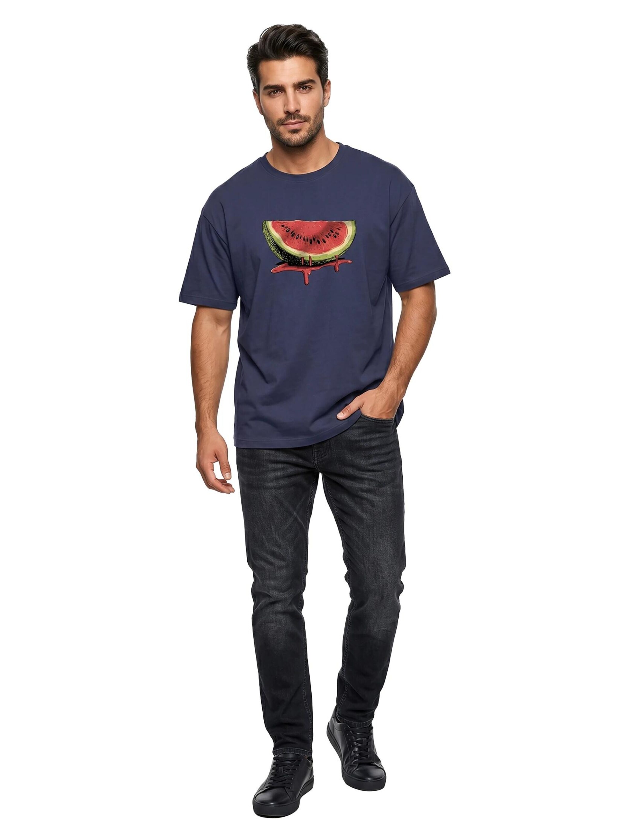 MAKAYA Shirt 'Watermelon' in Blue