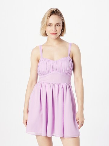 Robe de cocktail Abercrombie & Fitch en violet : devant