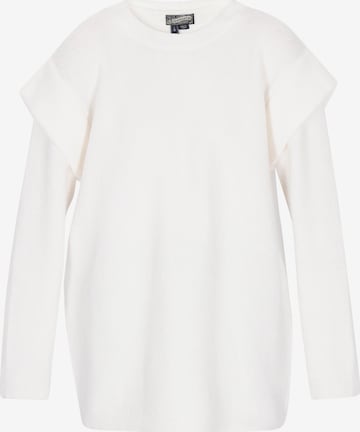 DreiMaster VintageŠiroki pulover - bijela boja: prednji dio