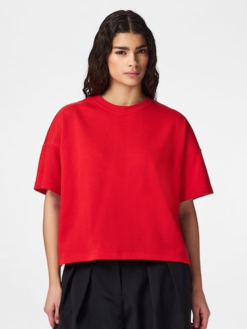 PIECES Sweatshirt 'PCChilli' in Rood: voorkant