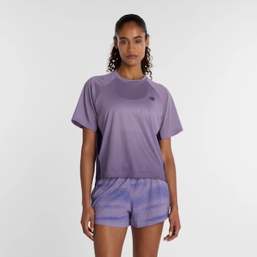new balance Performance shirt in Purple: front