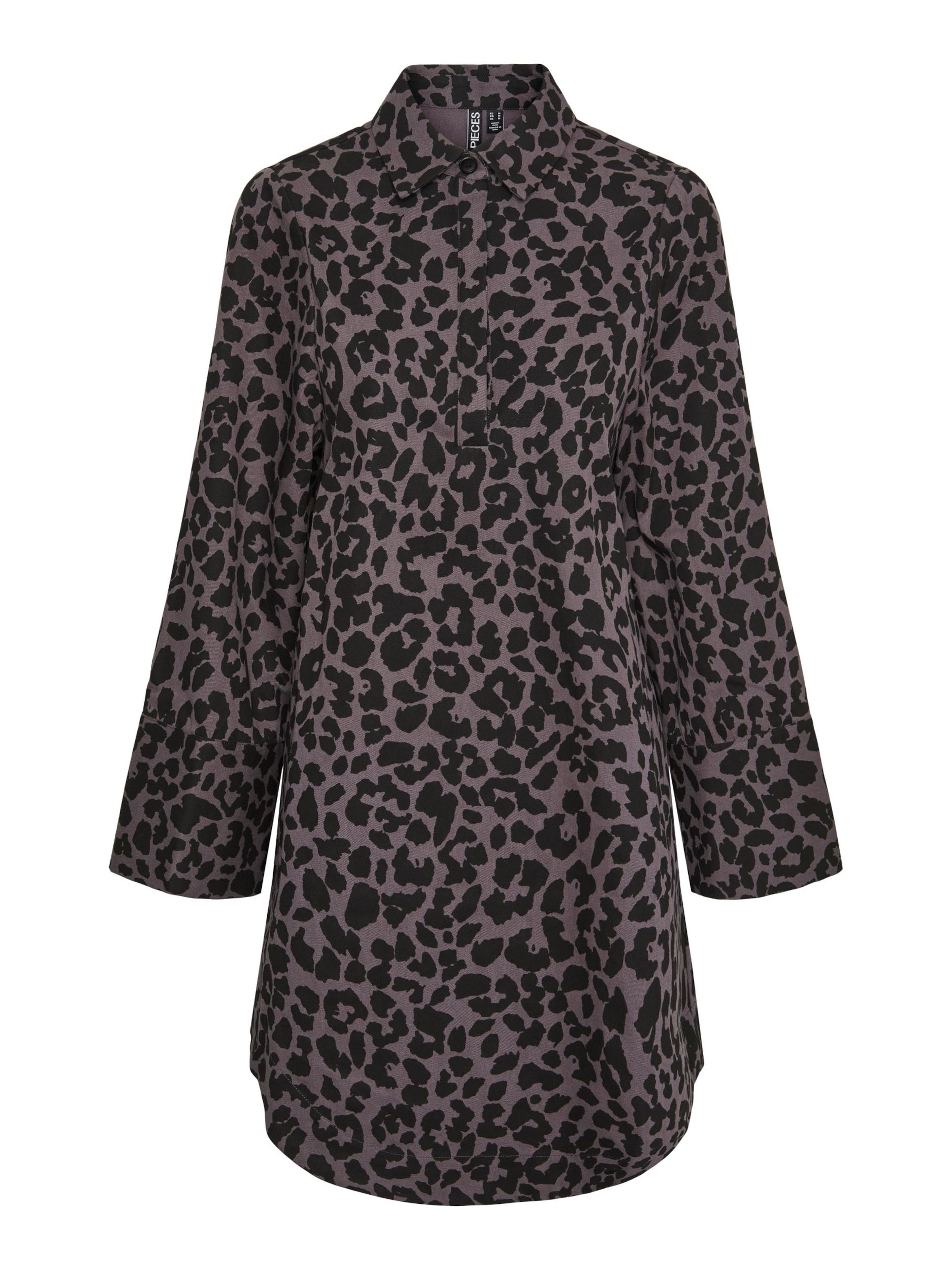 PIECES Shirt Dress 'OLEO' in Grey: front
