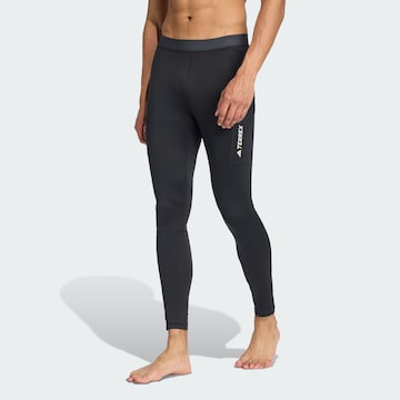Skinny Pantalon de sport 'Xperior' ADIDAS TERREX en noir : devant