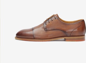 Kazar Lace-Up Shoes in Brown: front