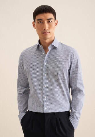 Coupe slim Chemise business SEIDENSTICKER en bleu : devant