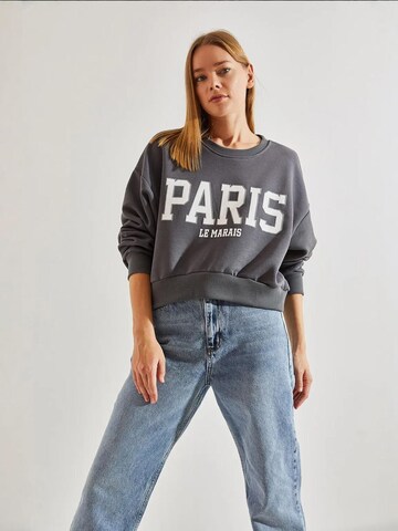 Felpa di Bianco Lucci in grigio