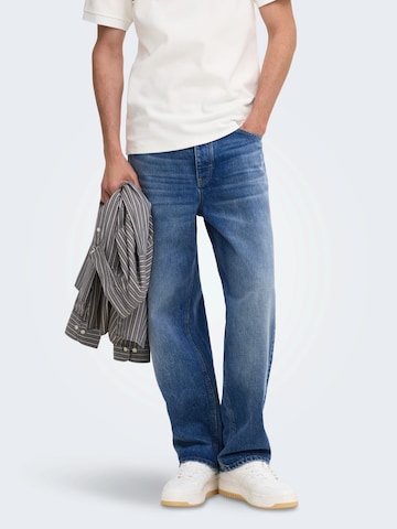 Only & Sons Loosefit Jeans 'ONSFADE' in Blau: Vorderseite