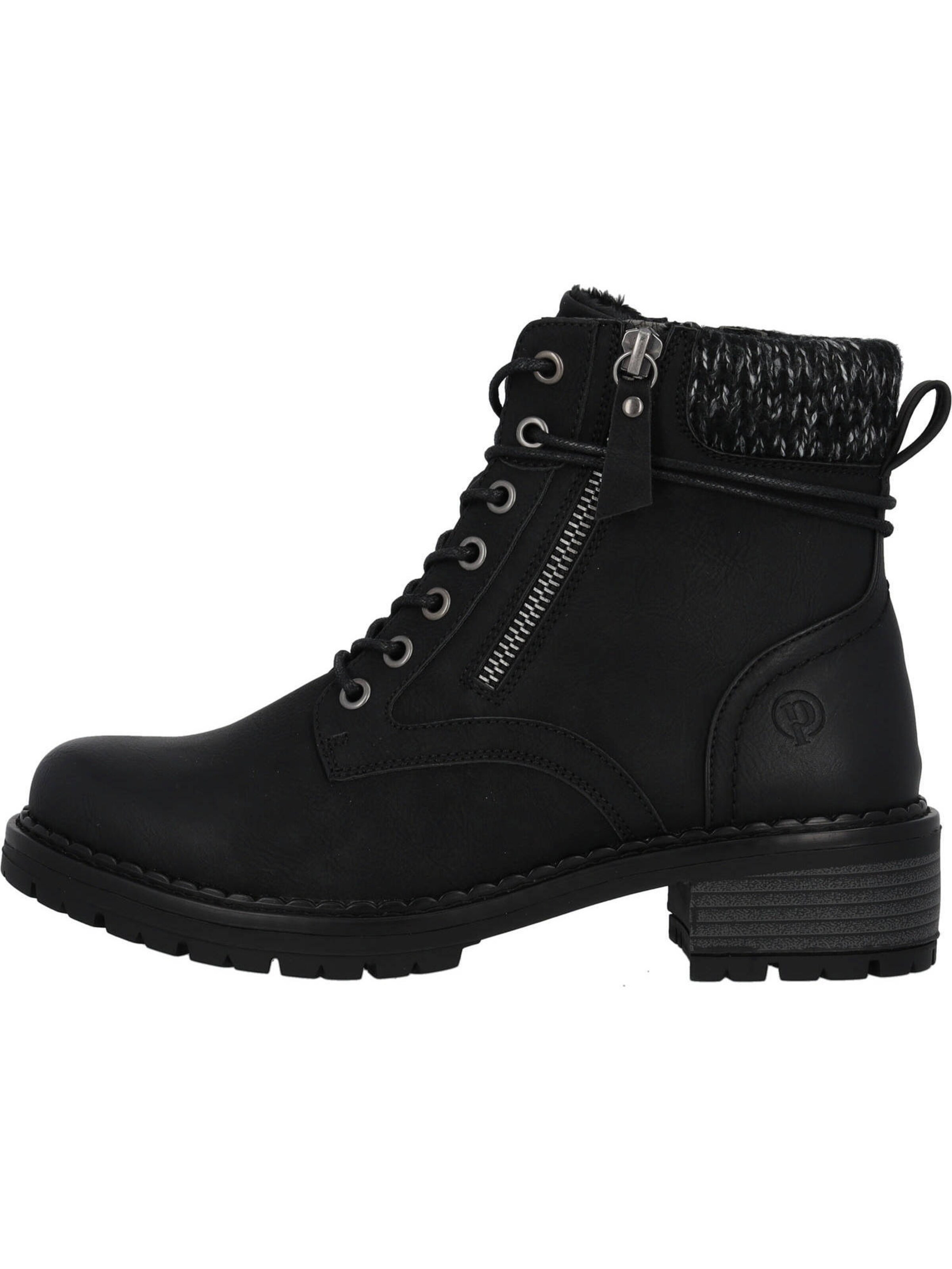 Bottines à lacets 'Ziwiza' Palado en noir