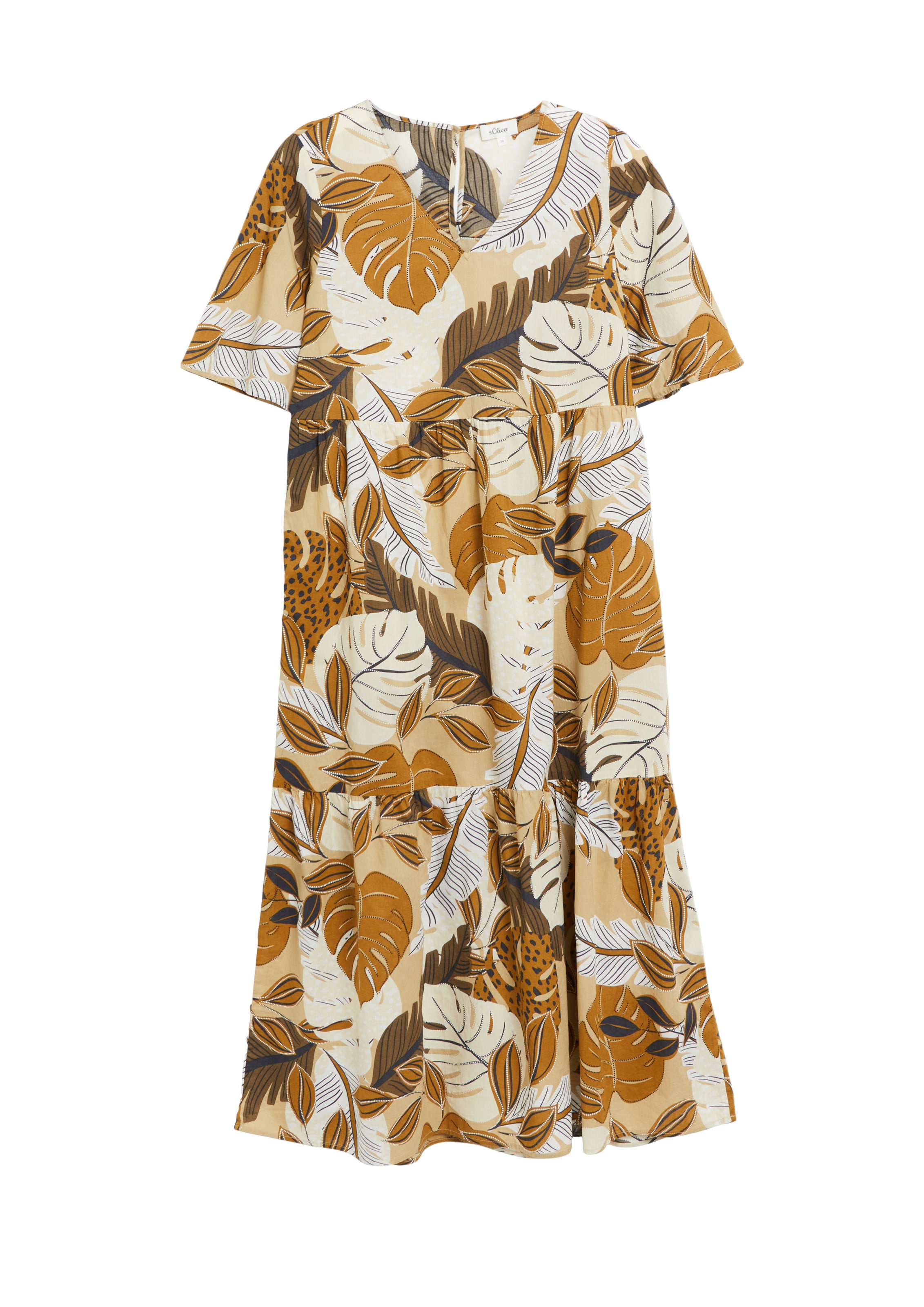 s.Oliver Kleid in Beige: Vorderseite