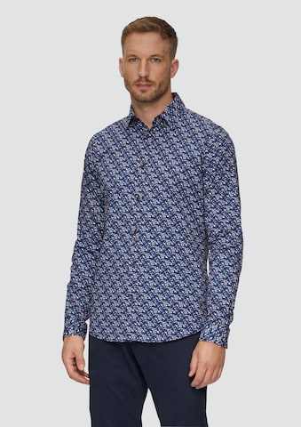 Coupe slim Chemise s.Oliver en bleu : devant