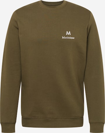 Matinique Sweatshirt 'Bradley' in Green: front