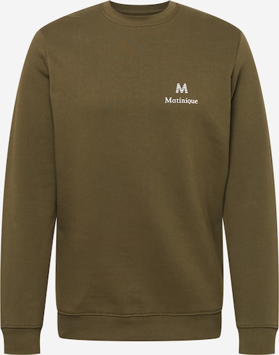 Matinique Sweatshirt 'Bradley' in Olive / White, Item view