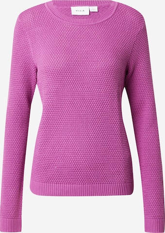 VILA Sweater 'DALO' in Purple: front