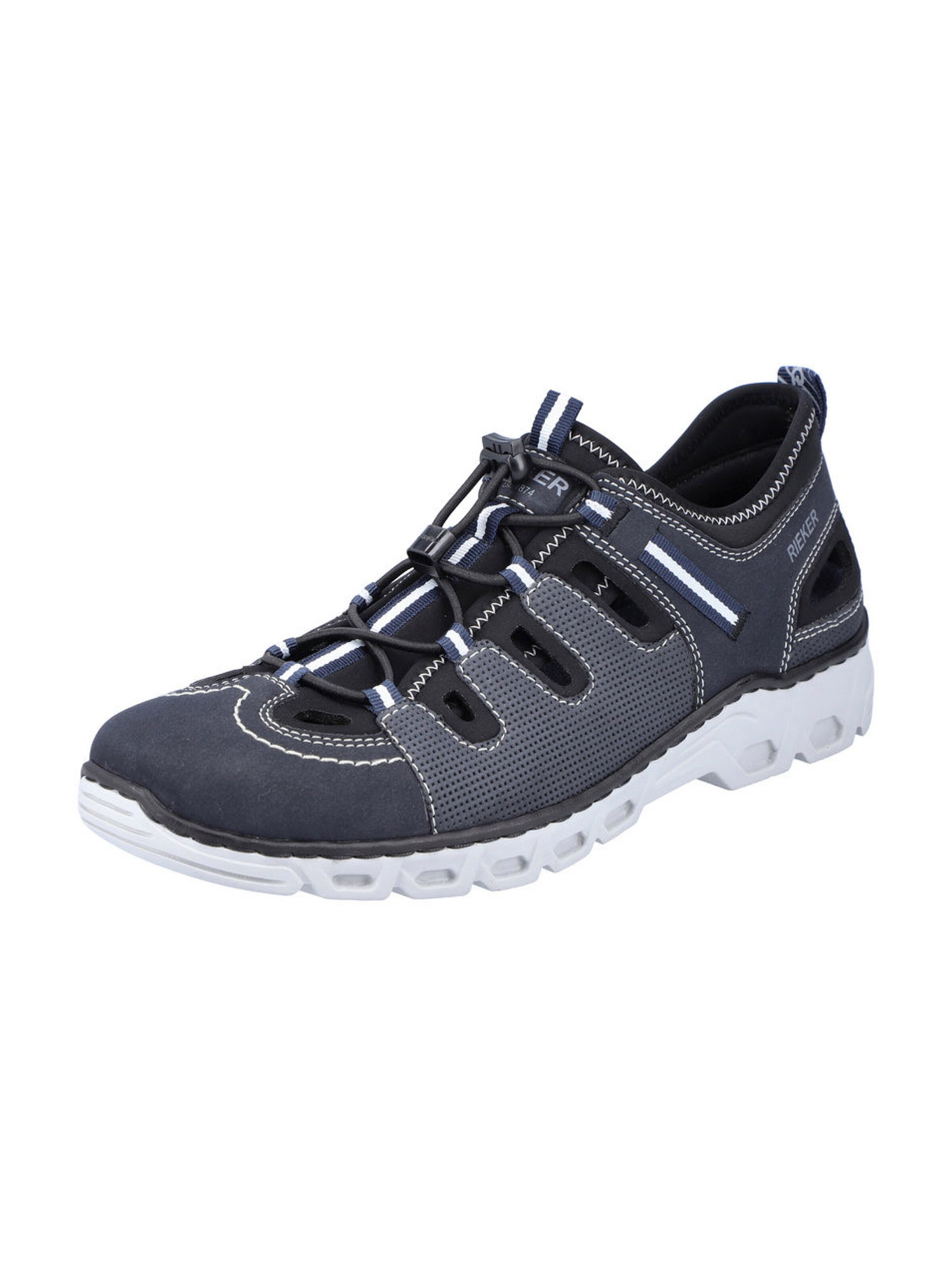 Rieker Platform trainers in Blue: front