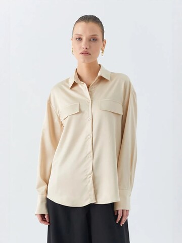 MixRay Blouse 'Hemden' in Beige: front