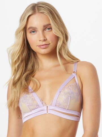 Hunkemöller - Triangular Soutien 'Tara' em roxo: frente