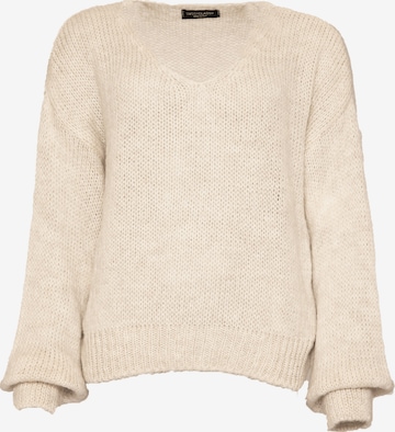 SASSYCLASSY Oversized sweater in Beige: front