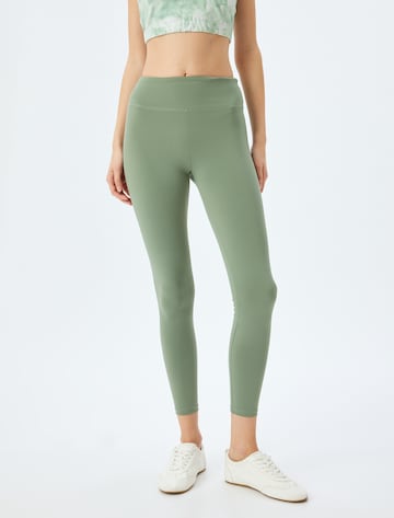 Koton Skinny Leggings in Green: front