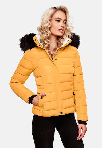 NAVAHOO Winter Jacket 'Miamor' in Yellow: front
