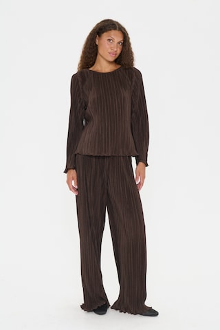 Wide Leg Pantalon 'ZuniSZ' SAINT TROPEZ en marron