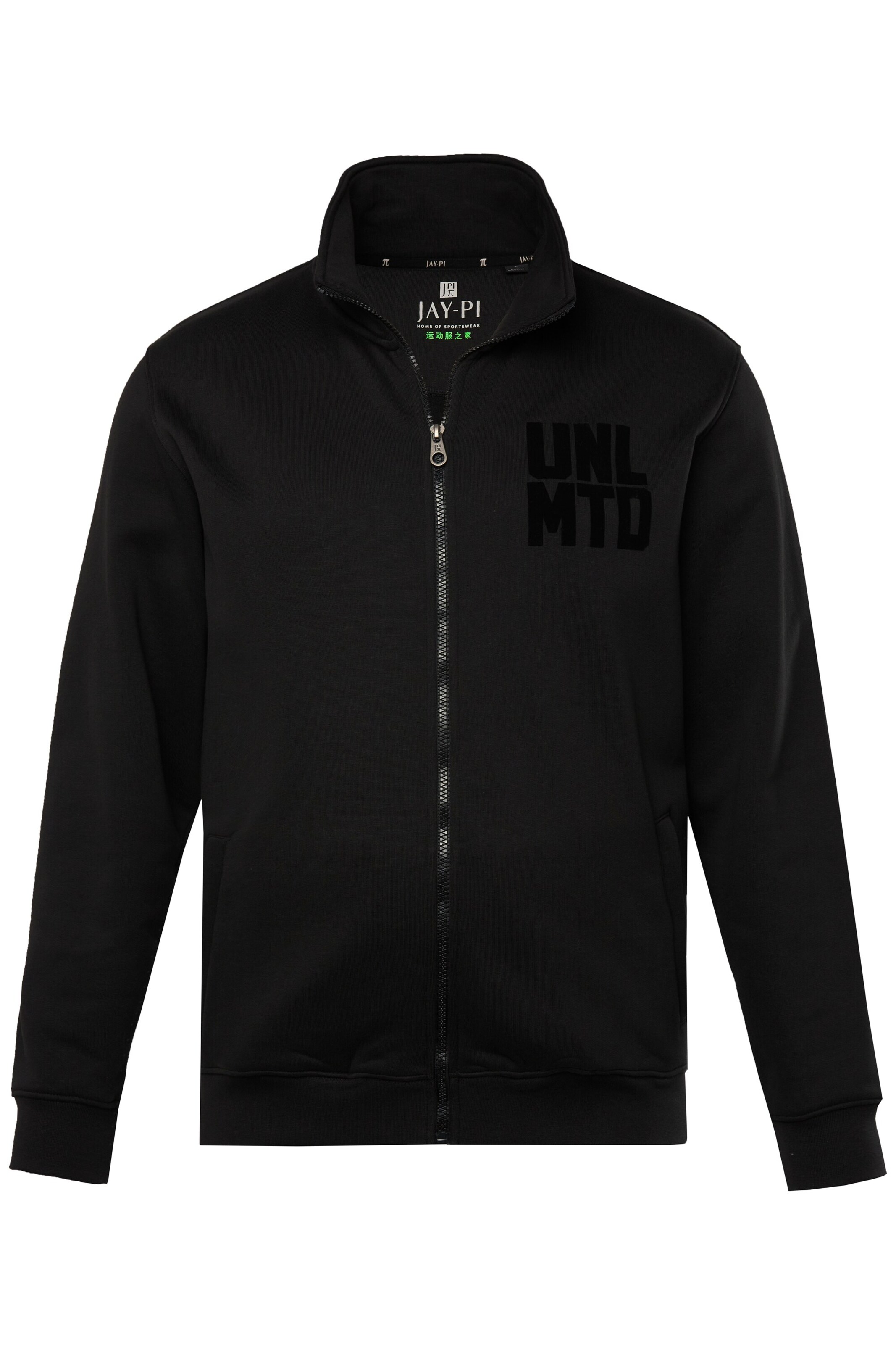JAY-PI Sweatjacke in Schwarz: Vorderseite