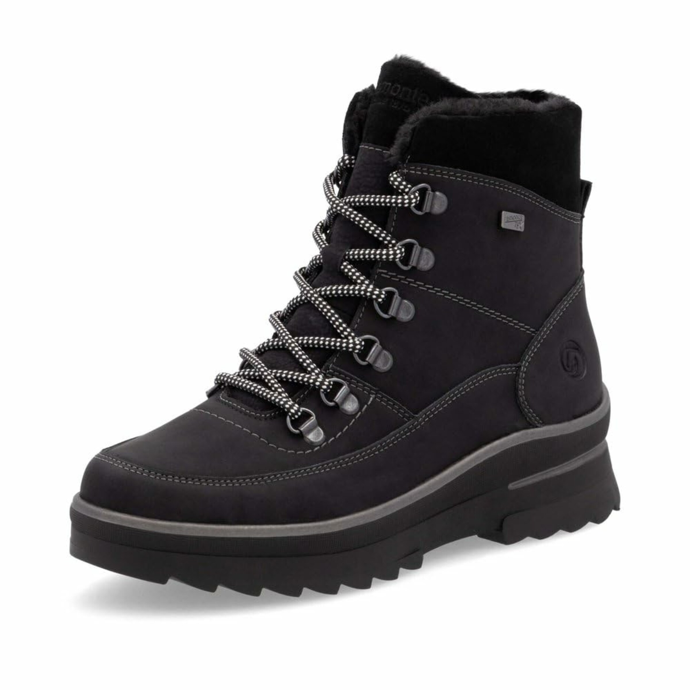REMONTE Schnürstiefel in Schwarz