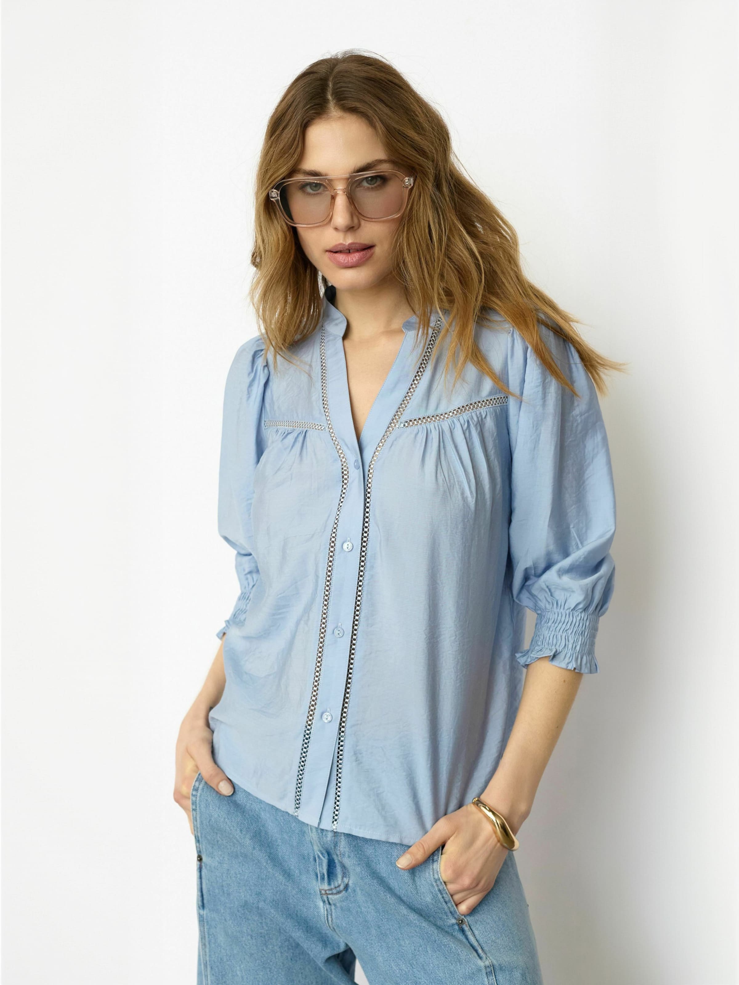 co'couture - Camiseta ' Callum ' en azul: frente