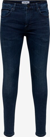 Only & Sons Skinny Jeans in Blue: front