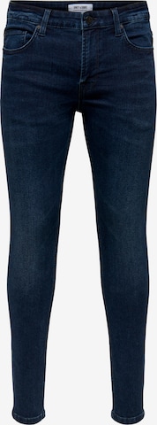 Only & Sons Skinny Jeans in Blue: front