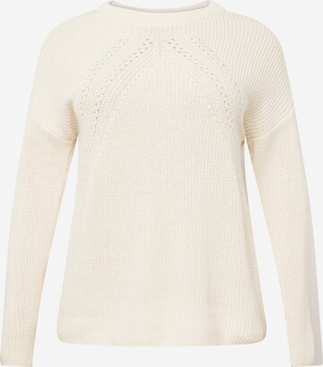 ONLY Carmakoma Sweater 'BELLA' in White: front