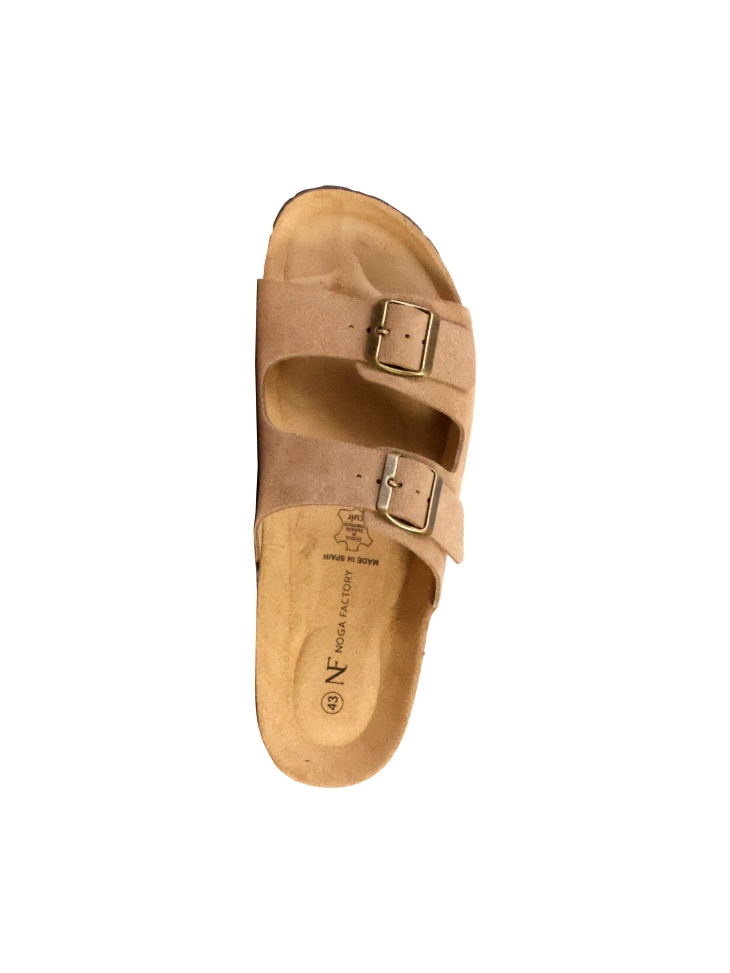 Mule 'Noga Mistral Edge Leder-Pantoletten' The Divine Factory en beige