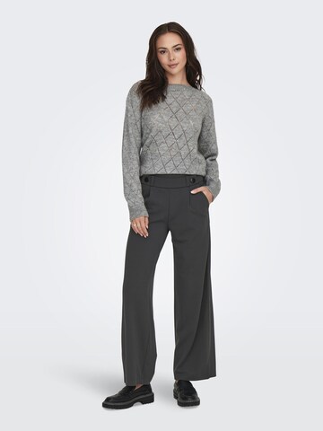 JDY Wide leg Pleat-Front Pants 'GEGGO' in Grey