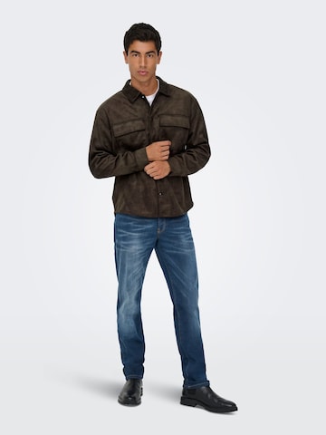 Veste mi-saison 'RAVI' Only & Sons en marron