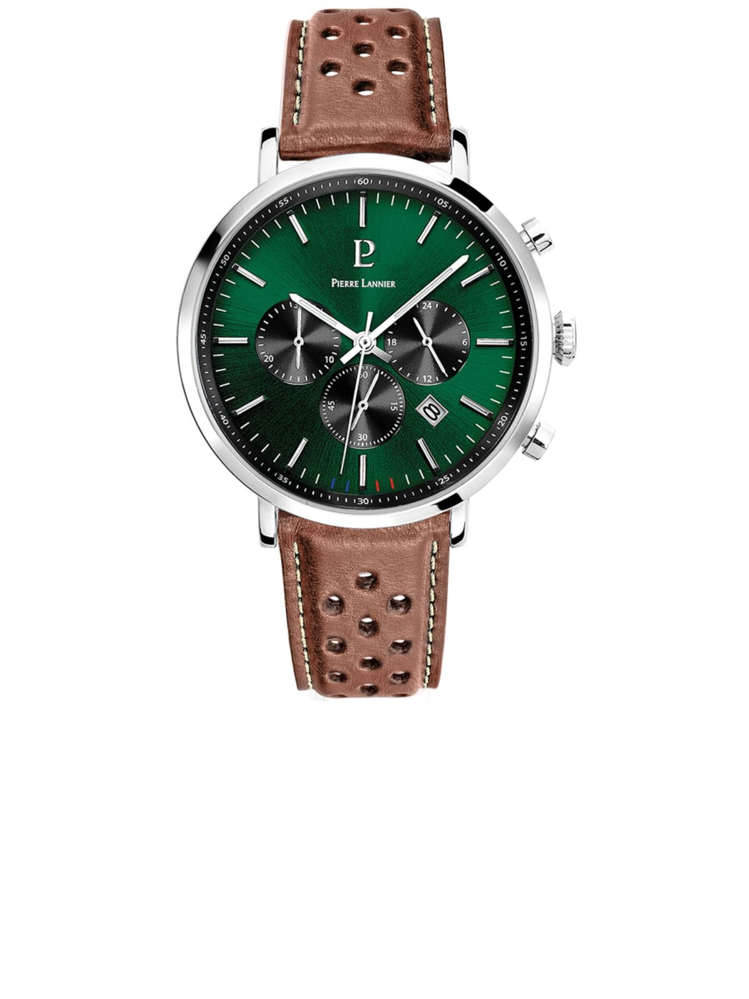 Pierre Lannier Analoguhr 'Chronograph Baron'‌ in Grün: Vorderseite