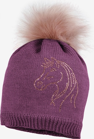 MAXIMO Beanie 'Horse' in Purple: front