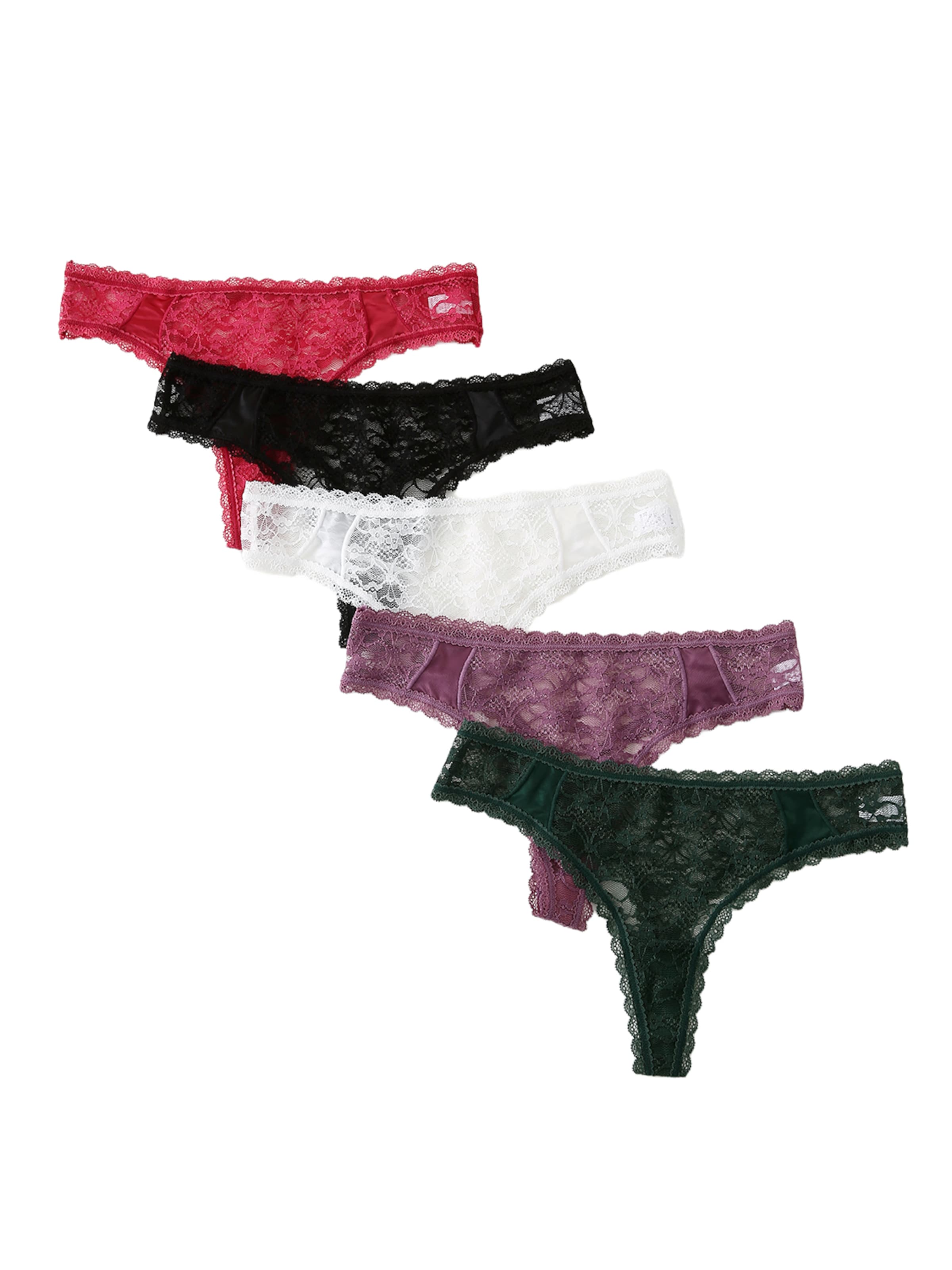 Emilie collection Thong 'Multipack 5' in Mixed colors: front