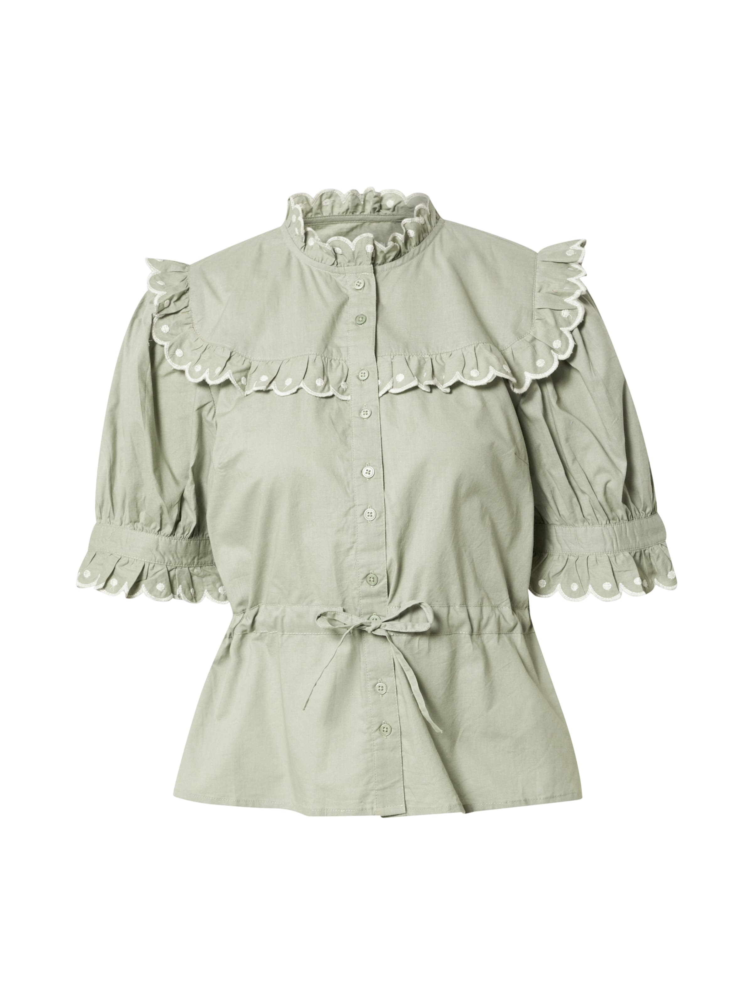 Warehouse Bluse in Grün: Vorderseite