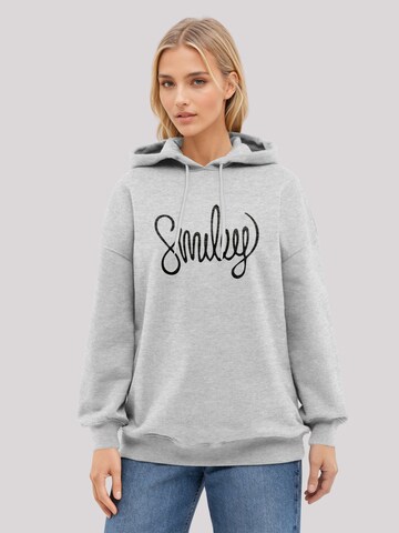 F4NT4STIC Sweatshirt 'Smiley' in Grau: Vorderseite