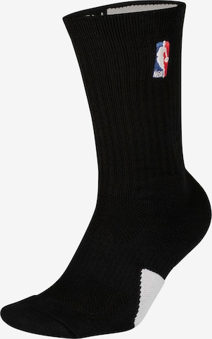 NIKE Athletic Socks in Black: front