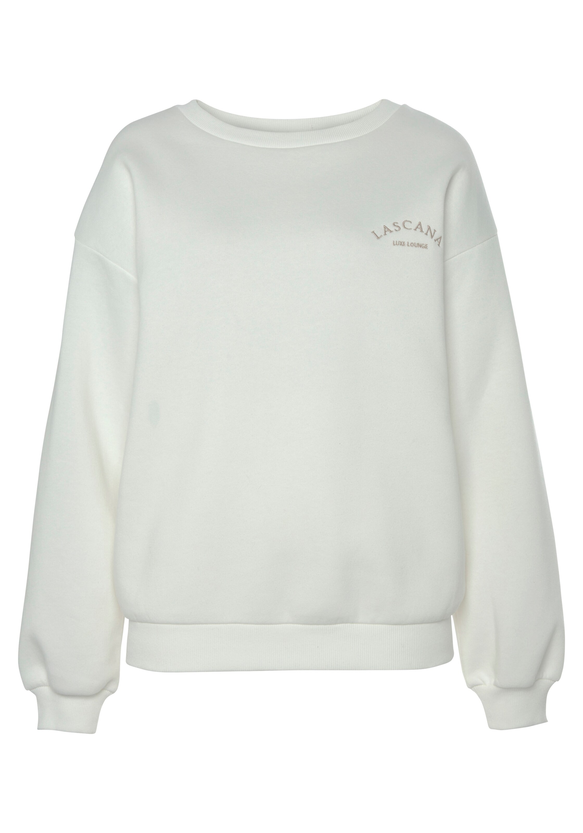 LASCANA Sweatshirt in White: front