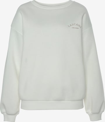 LASCANA Sweatshirt in Wit: voorkant