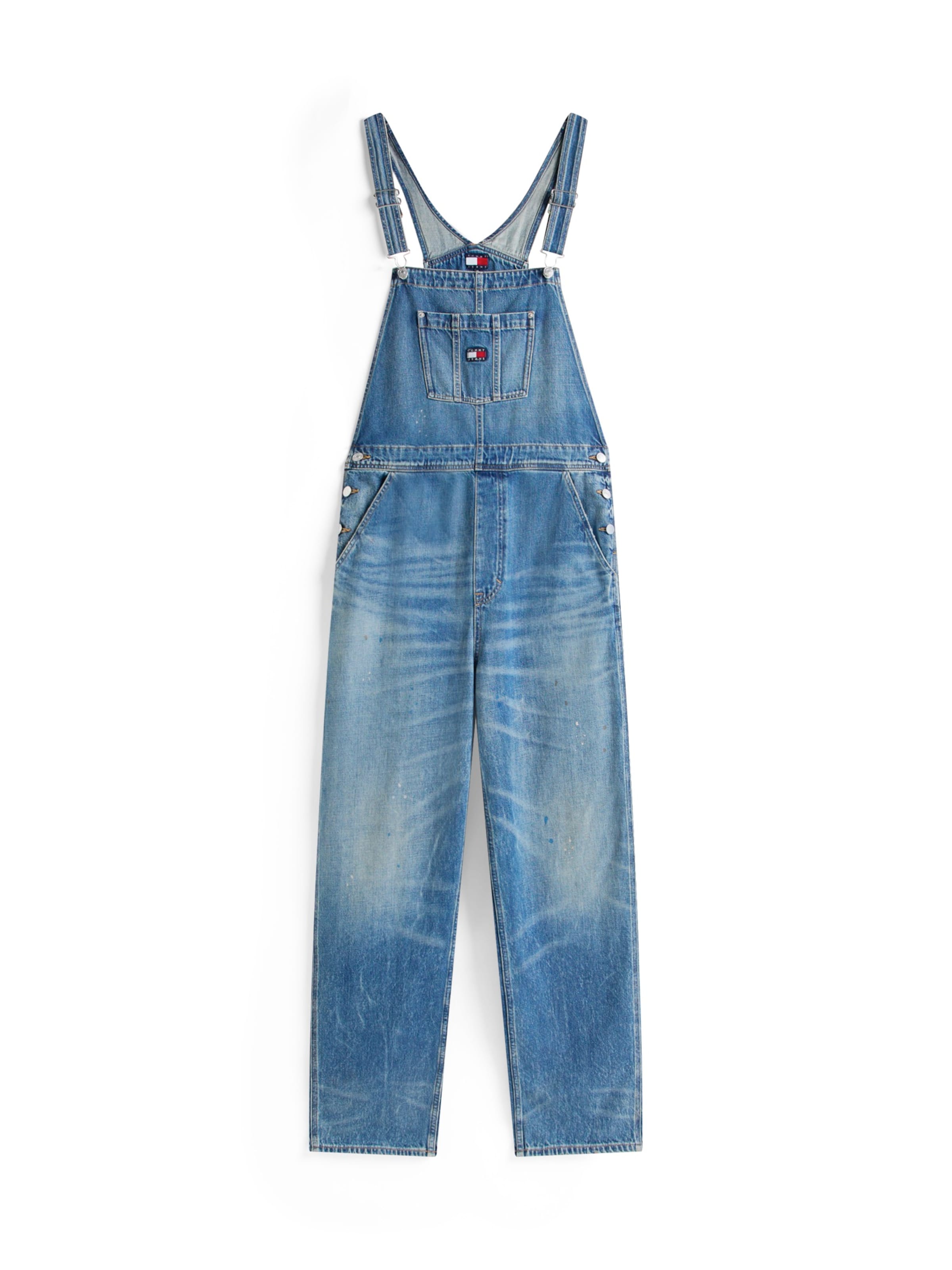 Tommy Jeans - regular Peto vaquero 'JAIMIE DUNGAREE' en azul: frente