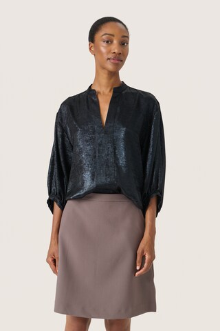 SOAKED IN LUXURY Bluse 'SLElvie' i sort: forside