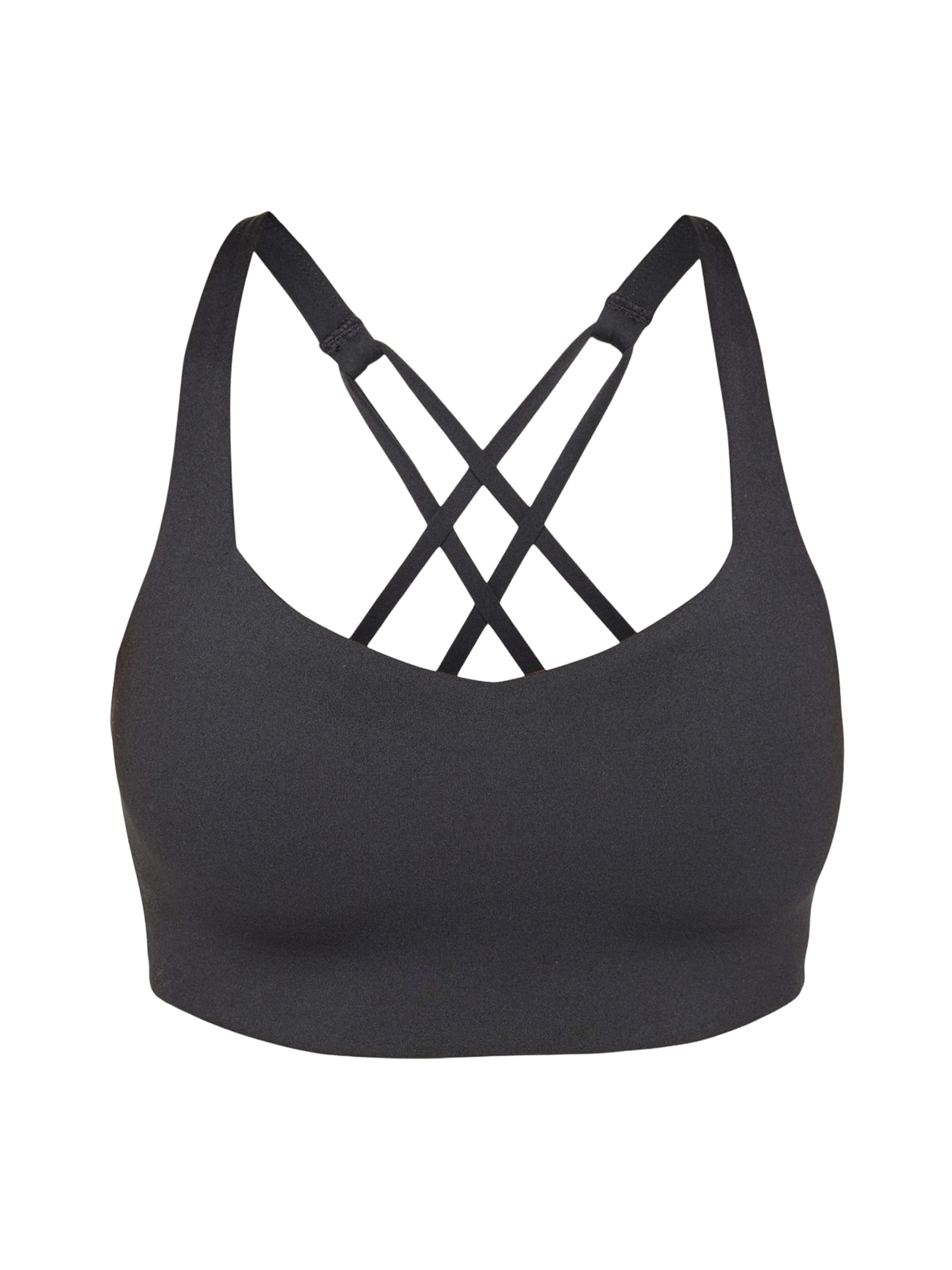 Girlfriend Collective Bralette Sports Bra 'Float Riley Sweetheart' in Black: front