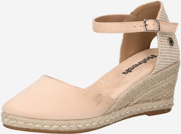 Refresh Strap Sandals in Beige: front
