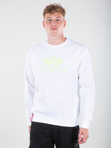 ALPHA INDUSTRIES Tréning póló - fehér: elől