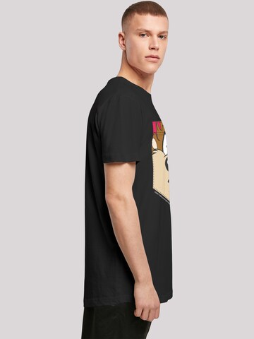 F4NT4STIC Shirt 'Looney Tunes Tasmanian Devil Face' in Zwart